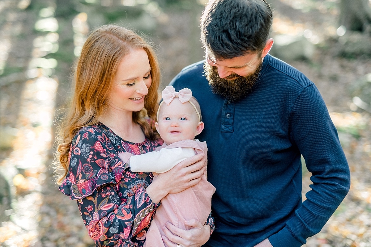 fall family photoshoot with baby girl by candace berry